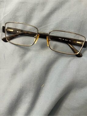 Men's Bulgari Rectangular Metal & Tortoiseshell Eyeglass Frames - Black/Gold